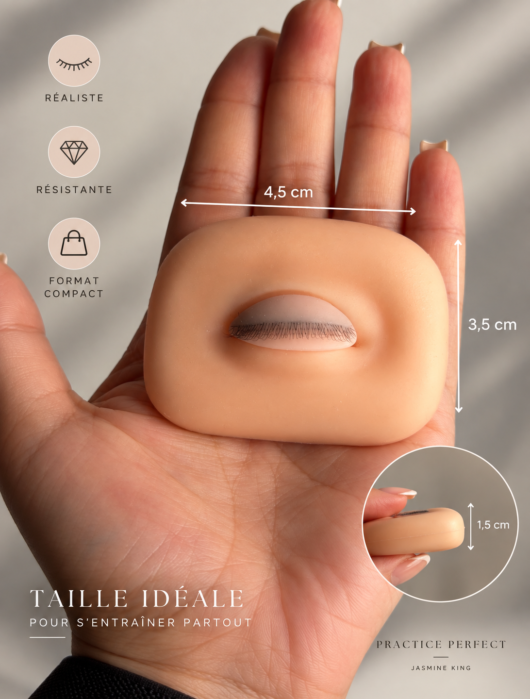 Poupée d'Entraînement Extension de Cils Réutilisable